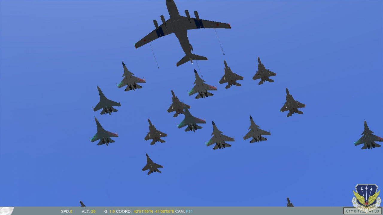 刚刚的大机群编队 你看到自己了吗?